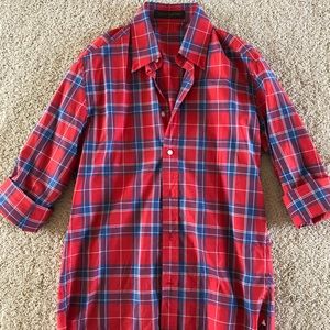 Louis Vuitton Men’s Red Plaid Button Down Shirt